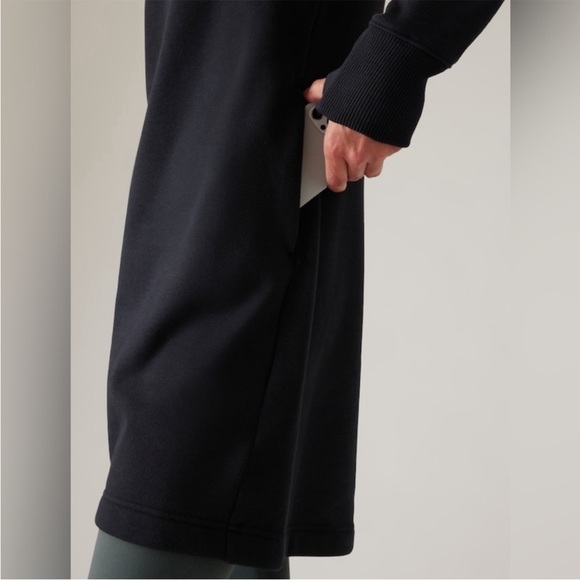 NWT Athleta | Cozy Karma Dress | Black | Size M - Picture 4 of 9